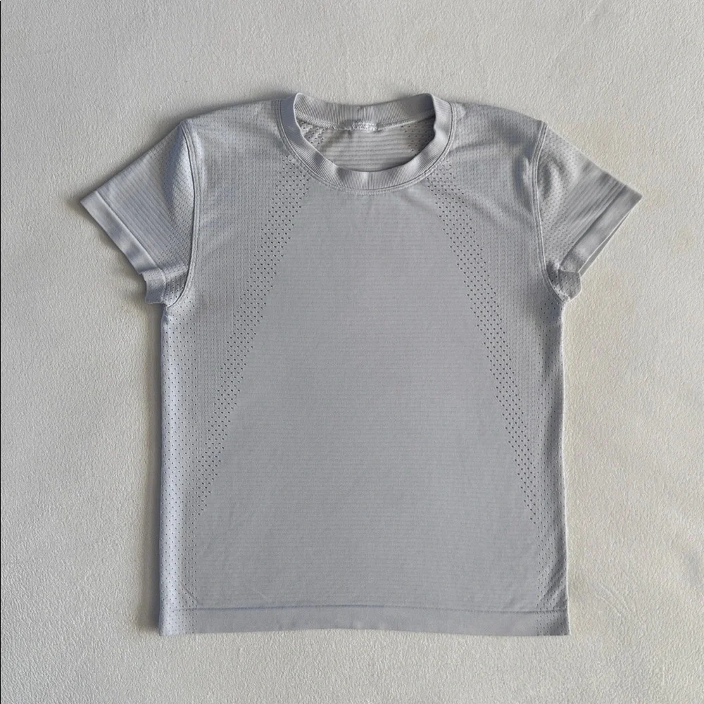 Lululemon Train to Be Short-Sleeve Shirt
White / silver gray - Picture 2 of 10